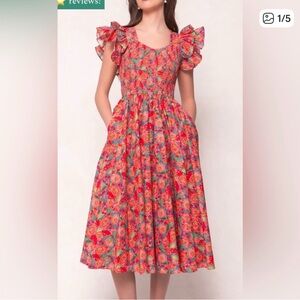 Ivy City Co Vibrant Floral Midi Dress